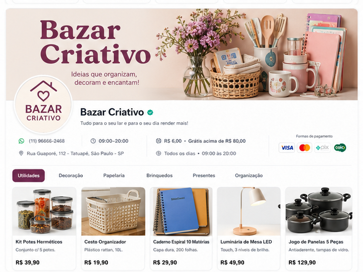 Modelo Bazar Criativo