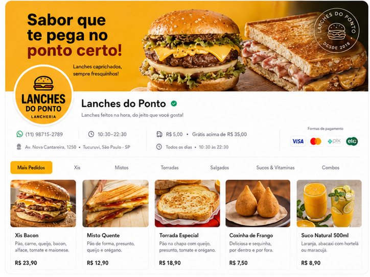 Modelo Lanches do Ponto