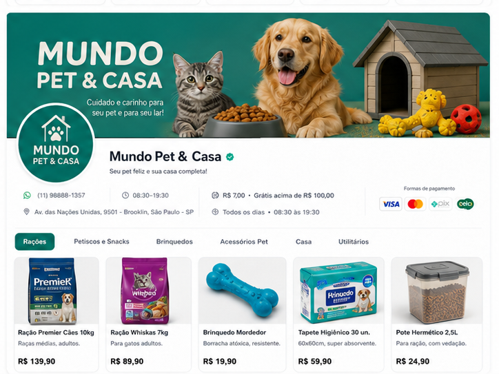 Modelo Mundo Pet & Casa