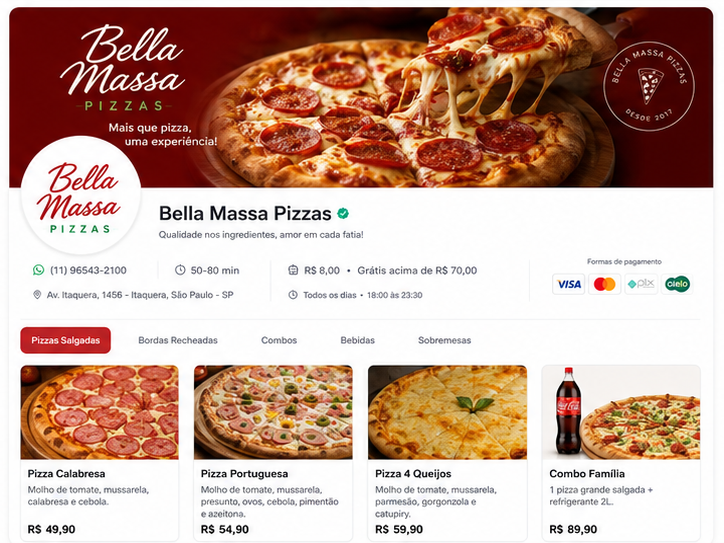 Modelo Bella Massa Pizzas